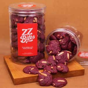 Red Velvet Almond Crunchy Cookies